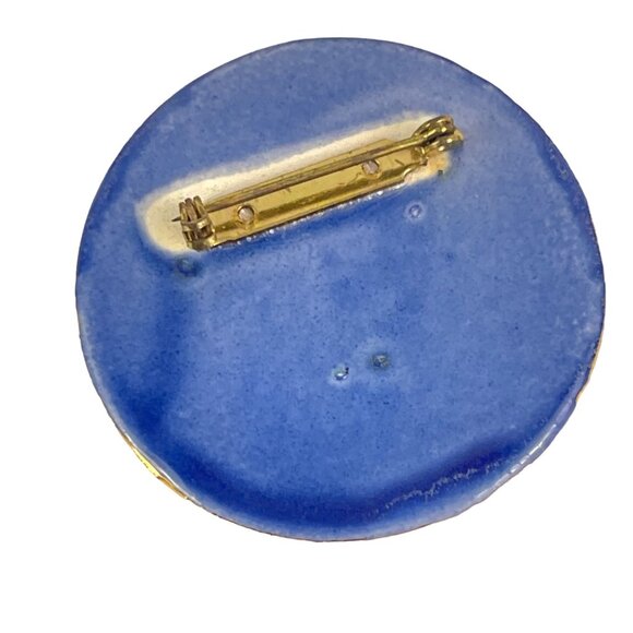 Vintage Handmade Ceramic Brooch Pin By Ariglo 19602 - Picture 4 of 6